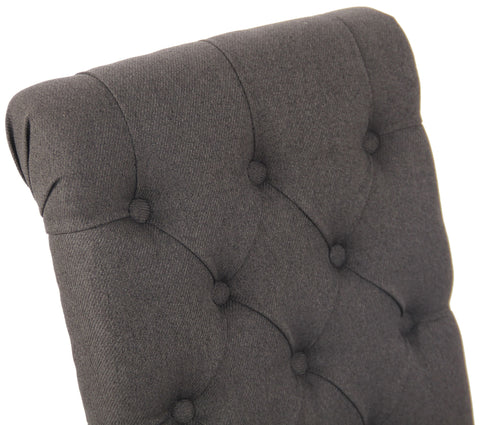 TPFLiving Esszimmerstuhl Lisbon Stoff Gestell Kautschukholz Braun TPFLiving Esszimmerstuhl Lisbon Stoff Gestell Kautschukholz Braun