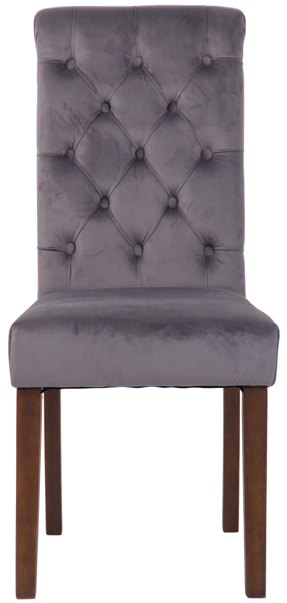 TPFLiving Esszimmerstuhl Lisbon Samt Gestell Kautschukholz Braun TPFLiving Esszimmerstuhl Lisbon Samt Gestell Kautschukholz Braun