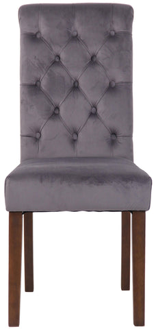 TPFLiving Esszimmerstuhl Lisbon Samt Gestell Kautschukholz Braun TPFLiving Esszimmerstuhl Lisbon Samt Gestell Kautschukholz Braun