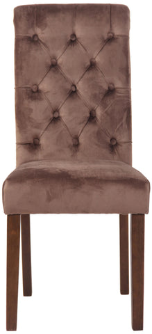 TPFLiving Esszimmerstuhl Lisbon Samt Gestell Kautschukholz Braun TPFLiving Esszimmerstuhl Lisbon Samt Gestell Kautschukholz Braun