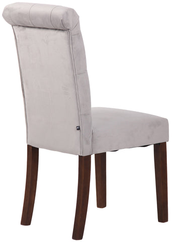 TPFLiving Esszimmerstuhl Lisbon Samt Gestell Kautschukholz Braun TPFLiving Esszimmerstuhl Lisbon Samt Gestell Kautschukholz Braun