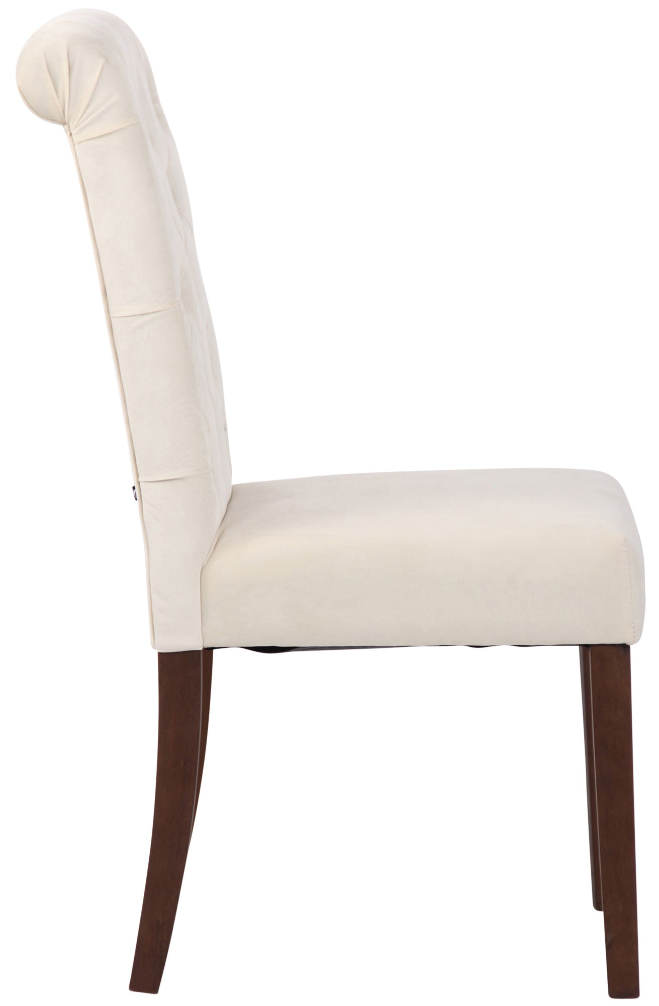 TPFLiving Esszimmerstuhl Lisbon Samt Gestell Kautschukholz Braun TPFLiving Esszimmerstuhl Lisbon Samt Gestell Kautschukholz Braun