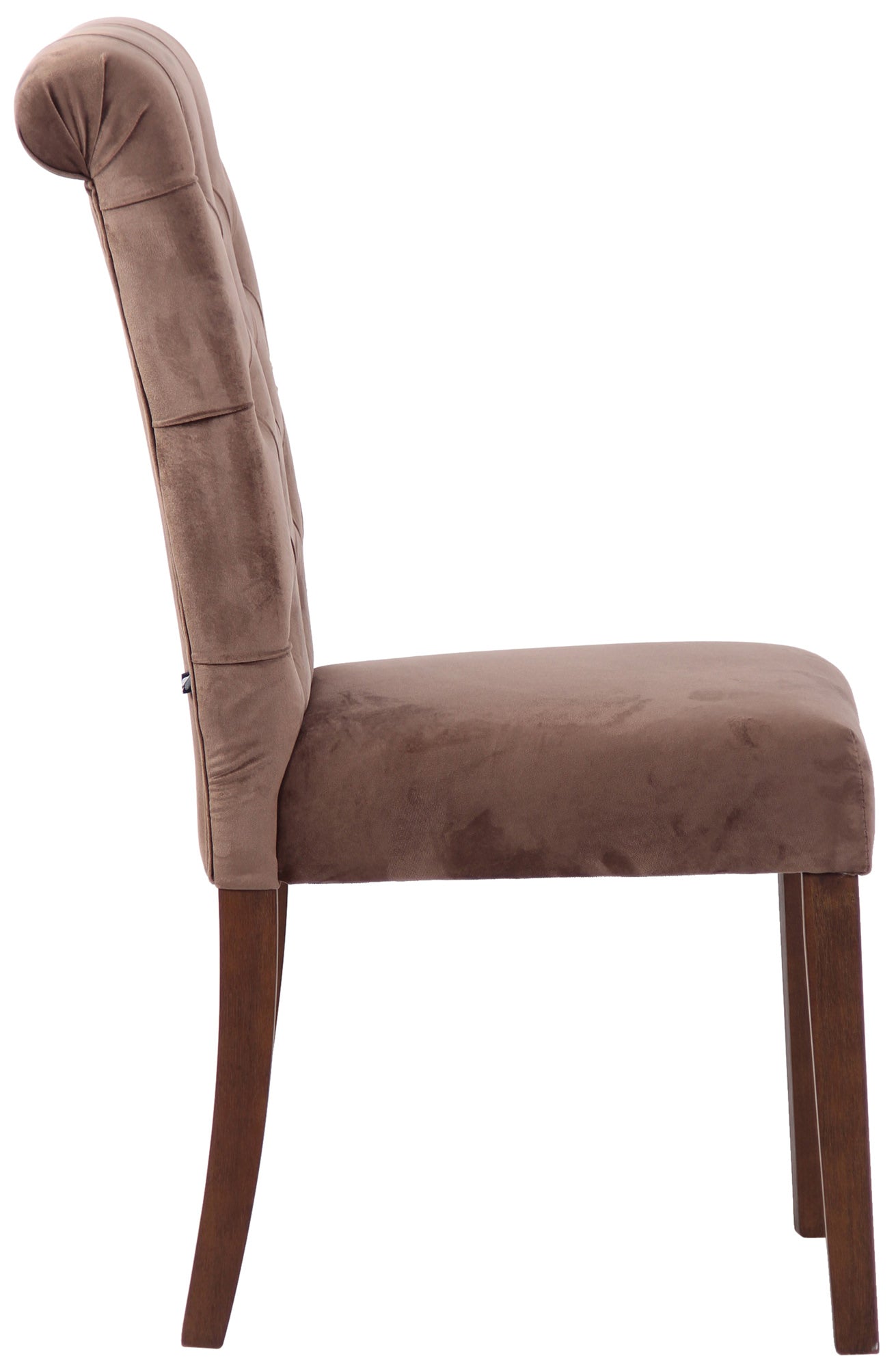 TPFLiving Esszimmerstuhl Lisbon Samt Gestell Kautschukholz Braun TPFLiving Esszimmerstuhl Lisbon Samt Gestell Kautschukholz Braun