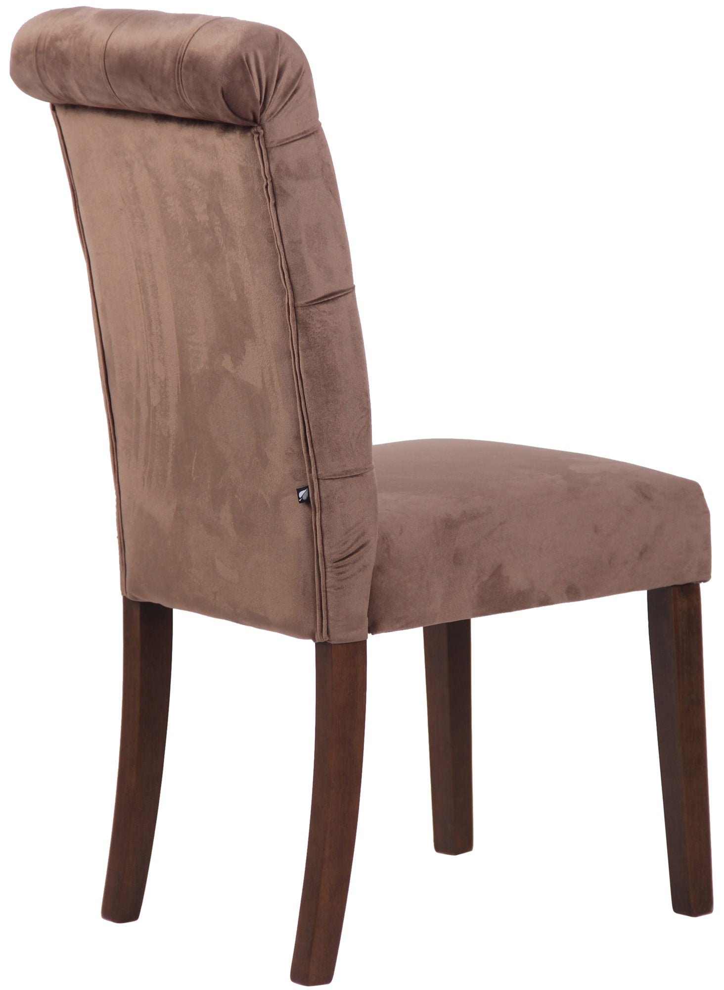 TPFLiving Esszimmerstuhl Lisbon Samt Gestell Kautschukholz Braun TPFLiving Esszimmerstuhl Lisbon Samt Gestell Kautschukholz Braun