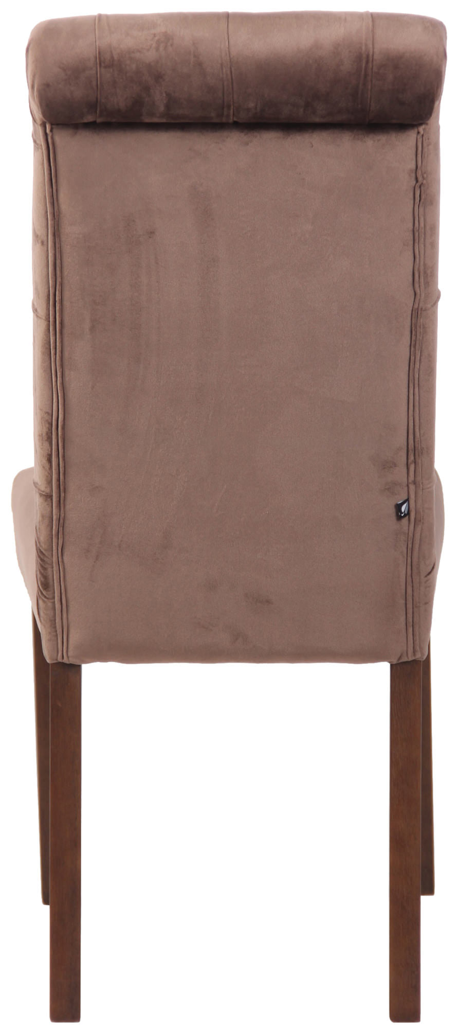 TPFLiving Esszimmerstuhl Lisbon Samt Gestell Kautschukholz Braun TPFLiving Esszimmerstuhl Lisbon Samt Gestell Kautschukholz Braun