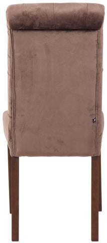 TPFLiving Esszimmerstuhl Lisbon Samt Gestell Kautschukholz Braun TPFLiving Esszimmerstuhl Lisbon Samt Gestell Kautschukholz Braun