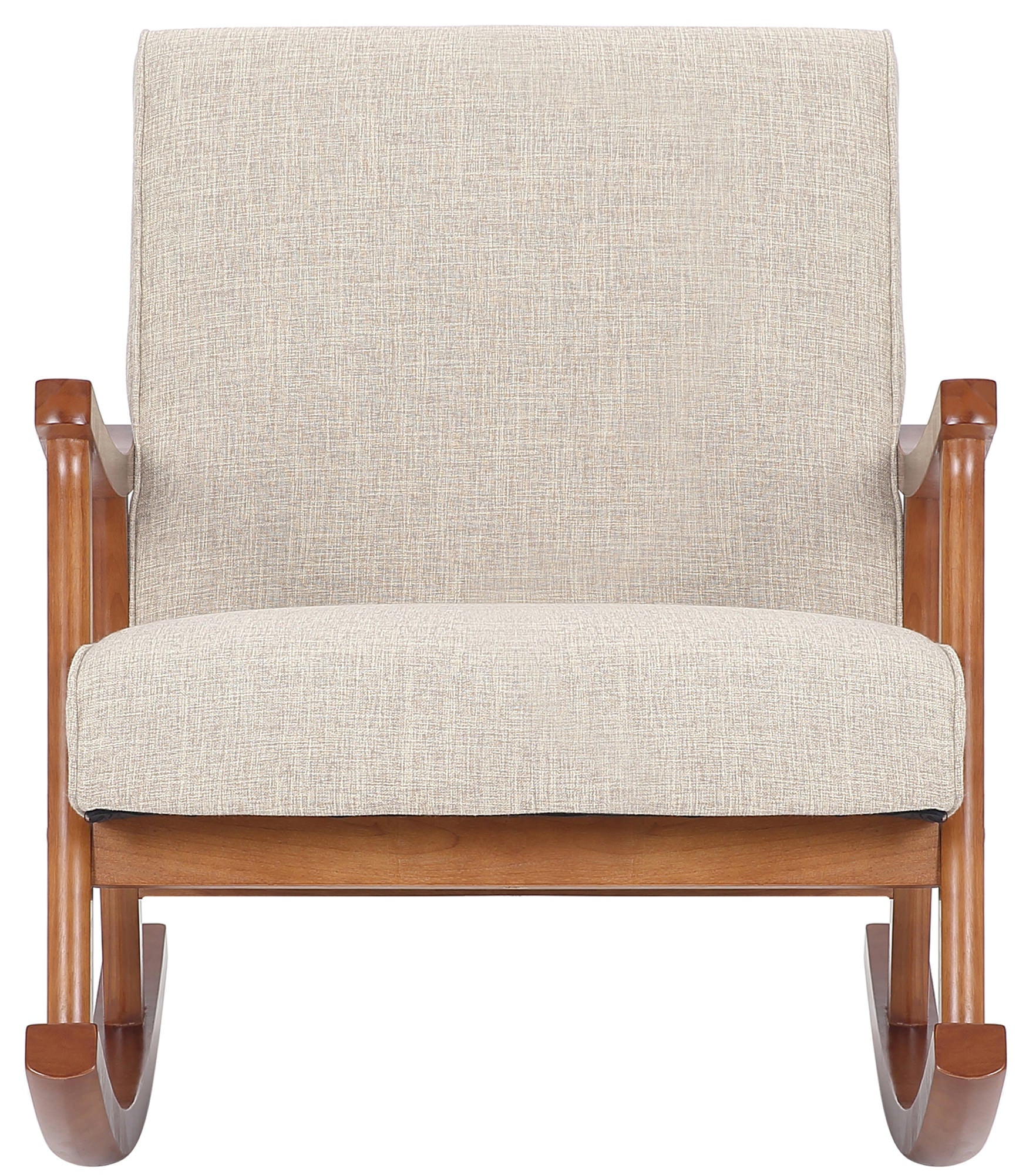 TPFLiving Schaukelstuhl Morello Stoff Gestell Kautschukhokz Walnuss TPFLiving Schaukelstuhl Morello Stoff Gestell Kautschukhokz Walnuss