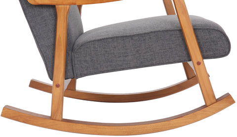TPFLiving Schaukelstuhl Morello Stoff Gestell Kautschukhokz Walnuss TPFLiving Schaukelstuhl Morello Stoff Gestell Kautschukhokz Walnuss