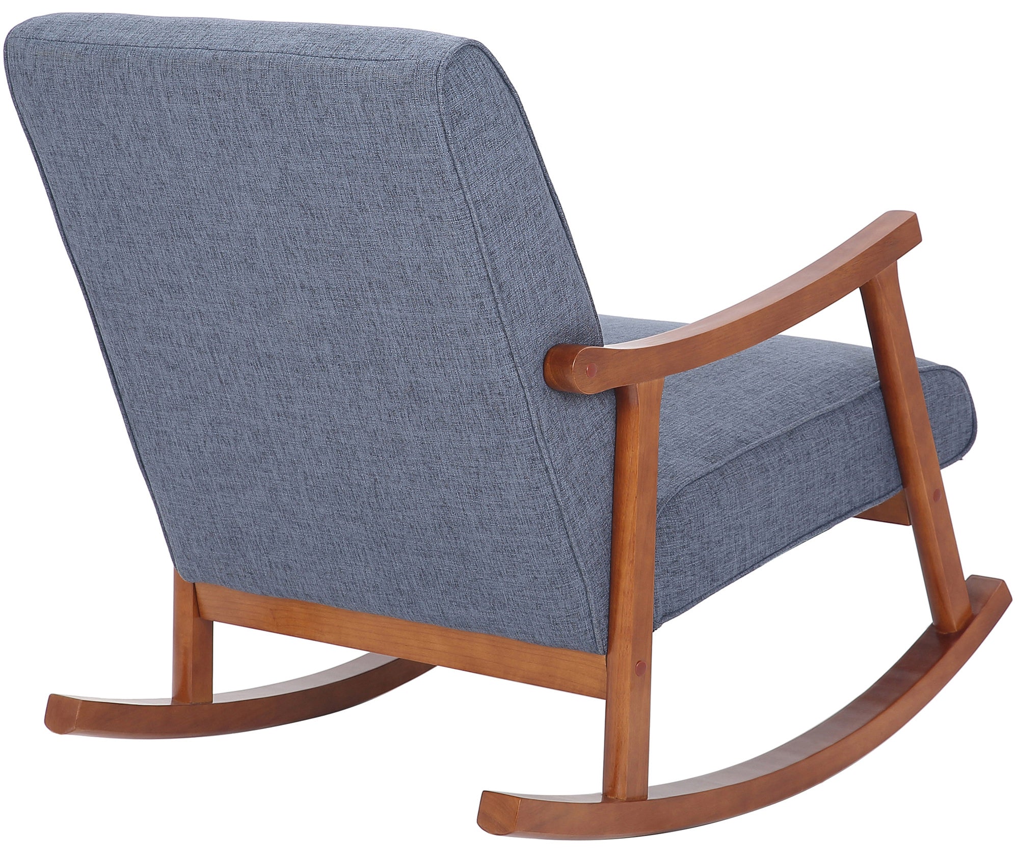 TPFLiving Schaukelstuhl Morello Stoff Gestell Kautschukhokz Walnuss TPFLiving Schaukelstuhl Morello Stoff Gestell Kautschukhokz Walnuss