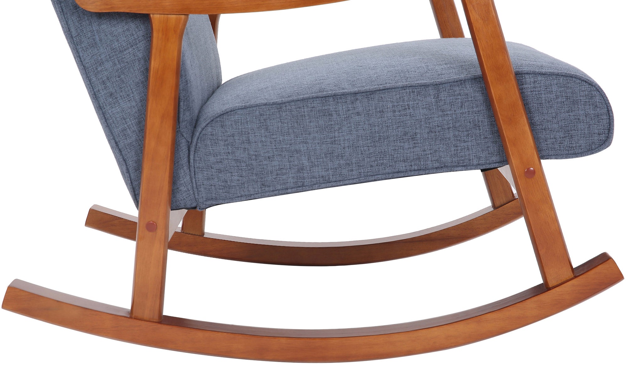 TPFLiving Schaukelstuhl Morello Stoff Gestell Kautschukhokz Walnuss TPFLiving Schaukelstuhl Morello Stoff Gestell Kautschukhokz Walnuss