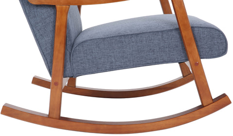 TPFLiving Schaukelstuhl Morello Stoff Gestell Kautschukhokz Walnuss TPFLiving Schaukelstuhl Morello Stoff Gestell Kautschukhokz Walnuss