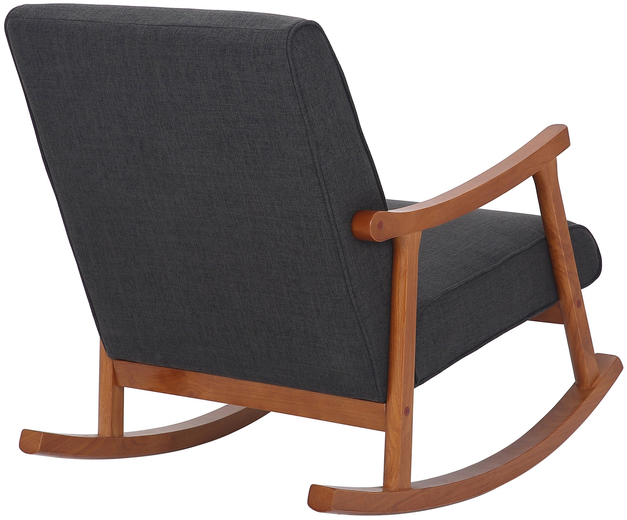 TPFLiving Schaukelstuhl Morello Stoff Gestell Kautschukhokz Walnuss TPFLiving Schaukelstuhl Morello Stoff Gestell Kautschukhokz Walnuss