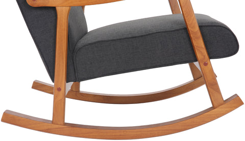 TPFLiving Schaukelstuhl Morello Stoff Gestell Kautschukhokz Walnuss TPFLiving Schaukelstuhl Morello Stoff Gestell Kautschukhokz Walnuss