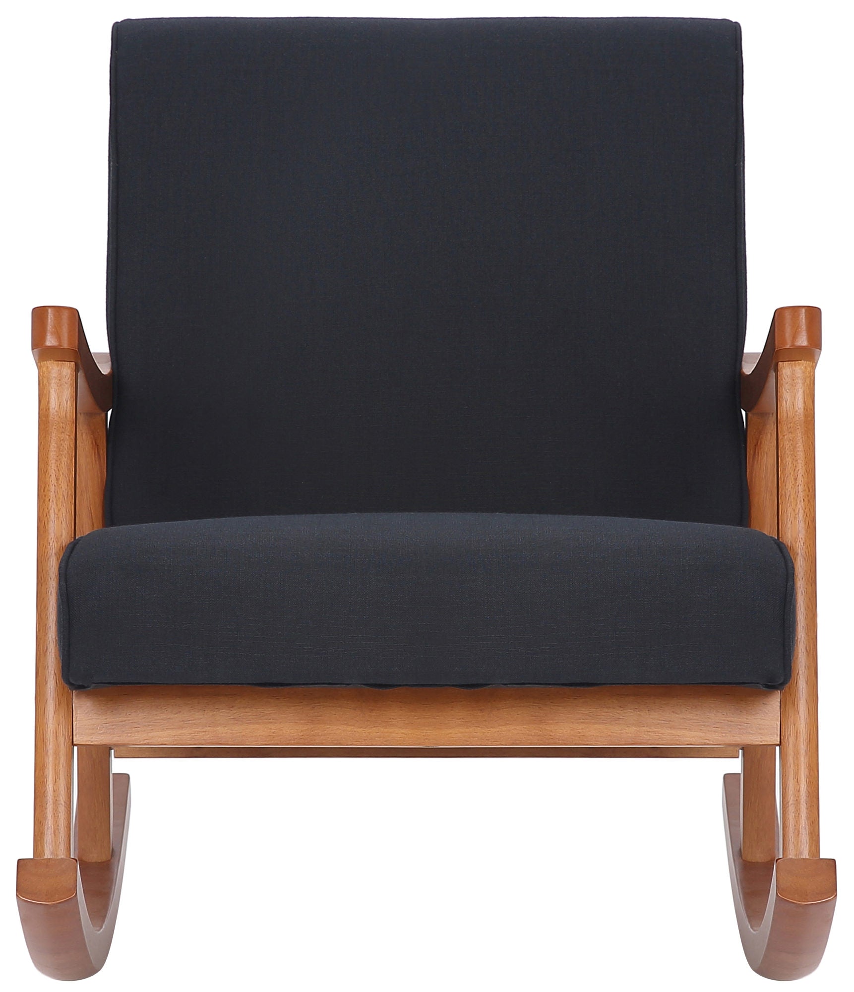 TPFLiving Schaukelstuhl Morello Stoff Gestell Kautschukhokz Walnuss TPFLiving Schaukelstuhl Morello Stoff Gestell Kautschukhokz Walnuss