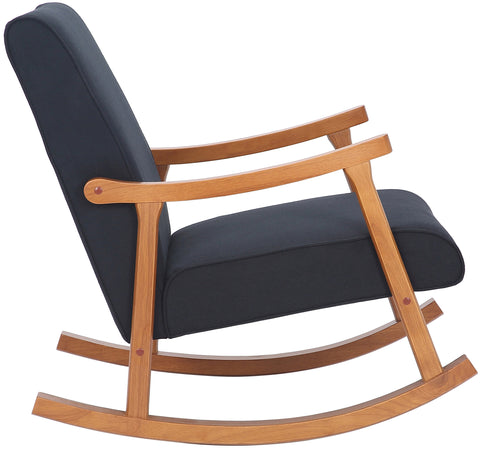 TPFLiving Schaukelstuhl Morello Stoff Gestell Kautschukhokz Walnuss TPFLiving Schaukelstuhl Morello Stoff Gestell Kautschukhokz Walnuss