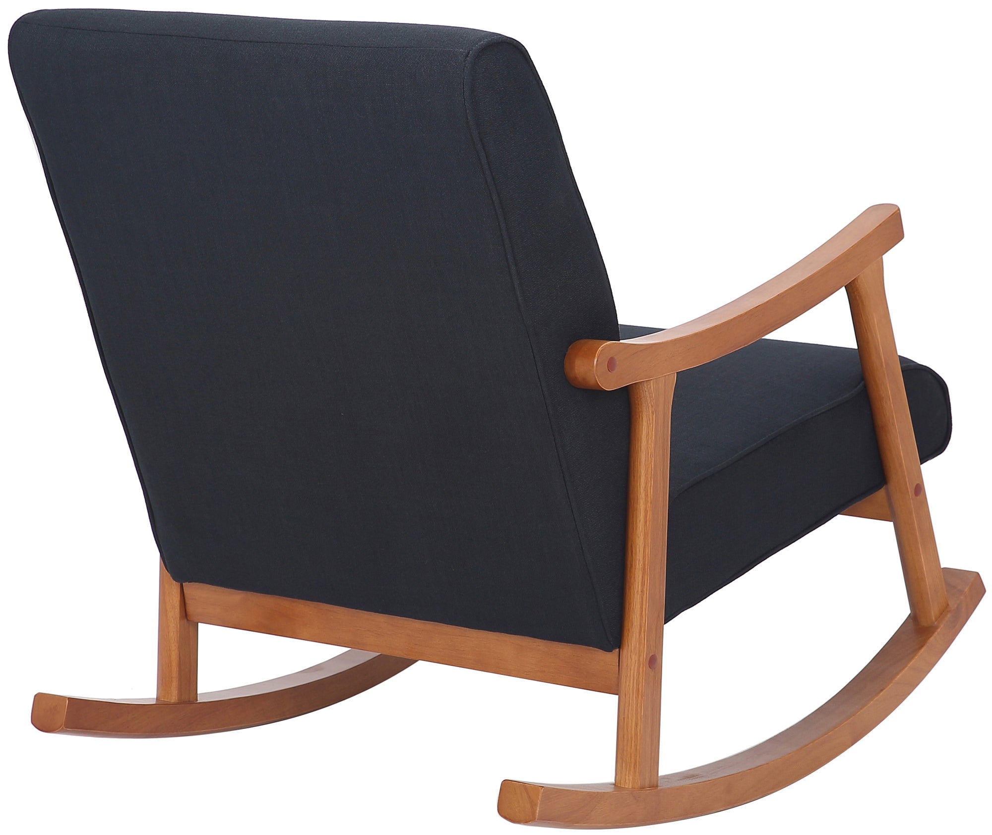 TPFLiving Schaukelstuhl Morello Stoff Gestell Kautschukhokz Walnuss TPFLiving Schaukelstuhl Morello Stoff Gestell Kautschukhokz Walnuss