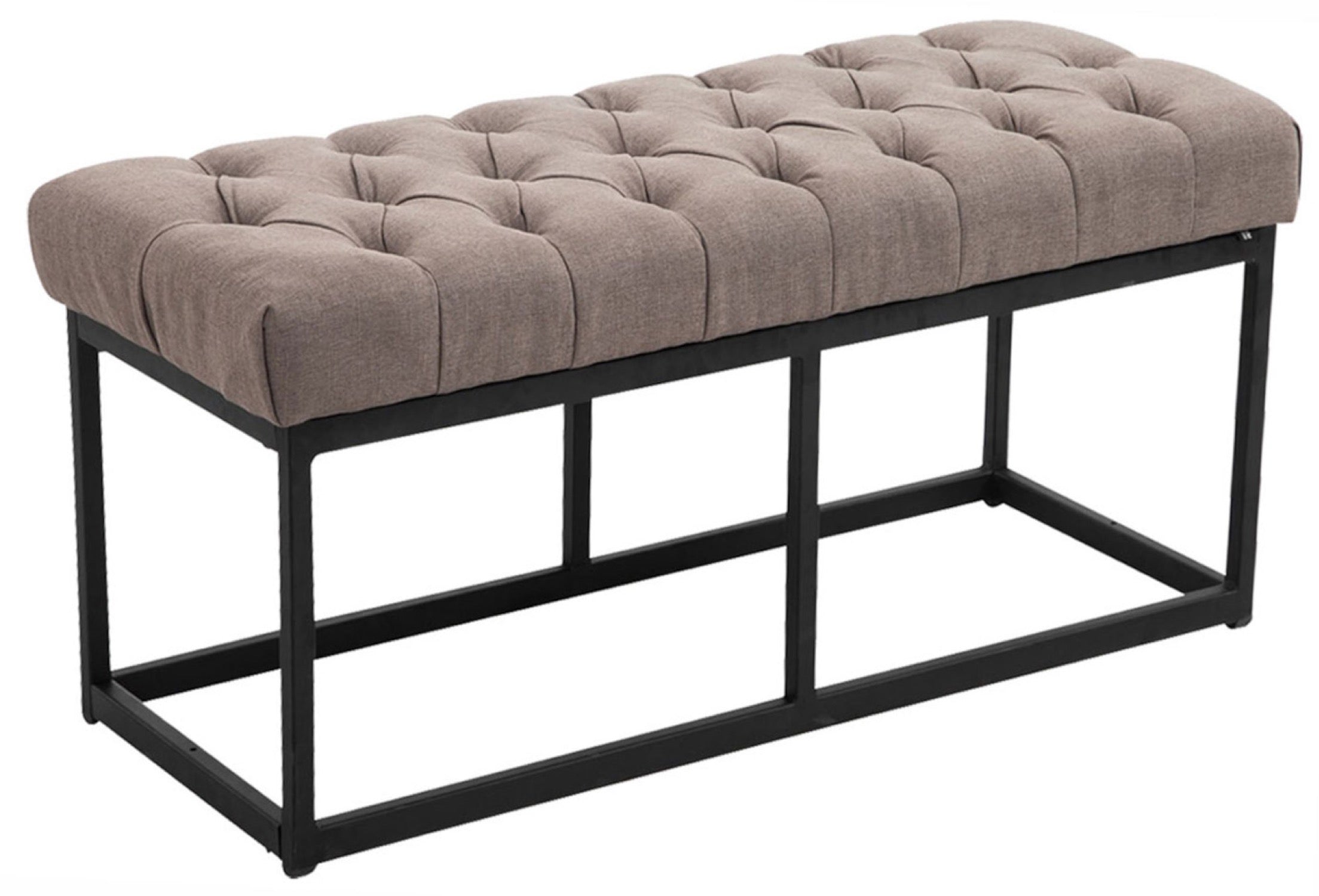 TPFLiving Sitzbank Amor Stoff - Gestell matt schwarz - 100 TPFLiving Sitzbank Amor Stoff - Gestell matt schwarz - 100