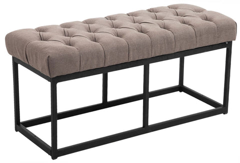 TPFLiving Sitzbank Amor Stoff - Gestell matt schwarz - 100 TPFLiving Sitzbank Amor Stoff - Gestell matt schwarz - 100