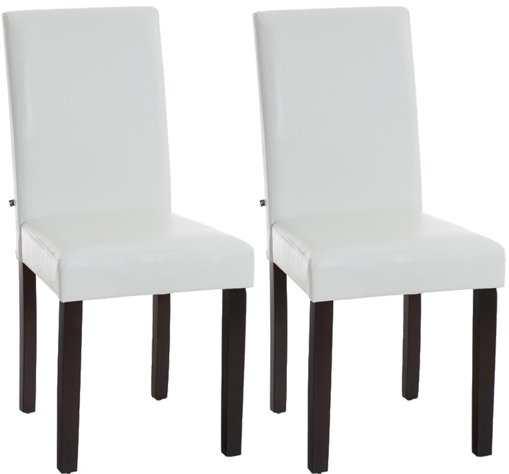 TPFLiving 2er Set Esszimmerstuhl Ines Kunstleder Gestell Holz Dunkelbraun TPFLiving 2er Set Esszimmerstuhl Ines Kunstleder Gestell Holz Dunkelbraun