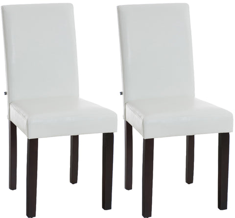 TPFLiving 2er Set Esszimmerstuhl Ines Kunstleder Gestell Holz Dunkelbraun TPFLiving 2er Set Esszimmerstuhl Ines Kunstleder Gestell Holz Dunkelbraun