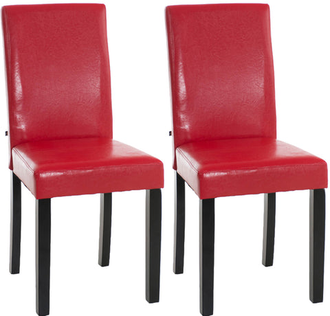 TPFLiving 2er Set Esszimmerstuhl Ines Kunstleder Gestell Holz Schwarz TPFLiving 2er Set Esszimmerstuhl Ines Kunstleder Gestell Holz Schwarz