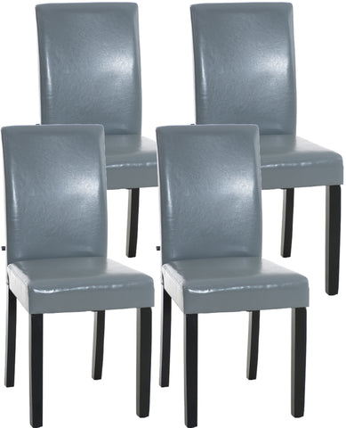 TPFLiving 4er Set Esszimmerstuhl Ines Kunstleder Gestell Holz Schwarz TPFLiving 4er Set Esszimmerstuhl Ines Kunstleder Gestell Holz Schwarz