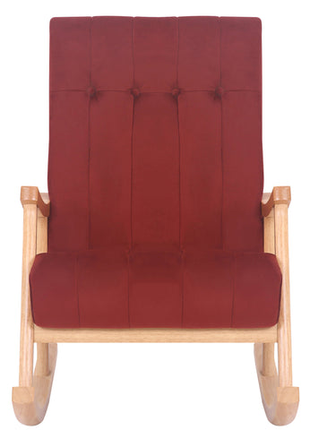 TPFLiving Schaukelstuhl Sarti Samt Gestell Kautschukholz natur TPFLiving Schaukelstuhl Sarti Samt Gestell Kautschukholz natur