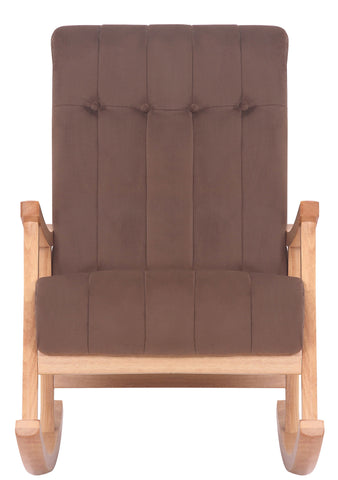 TPFLiving Schaukelstuhl Sarti Samt Gestell Kautschukholz natur TPFLiving Schaukelstuhl Sarti Samt Gestell Kautschukholz natur