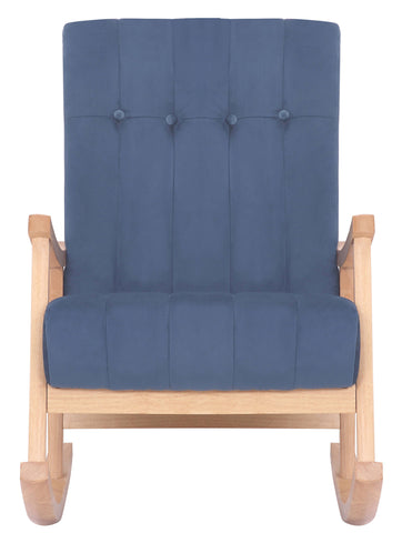 TPFLiving Schaukelstuhl Sarti Samt Gestell Kautschukholz natur TPFLiving Schaukelstuhl Sarti Samt Gestell Kautschukholz natur