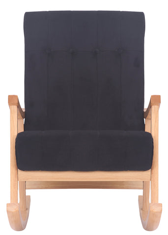 TPFLiving Schaukelstuhl Sarti Samt Gestell Kautschukholz natur TPFLiving Schaukelstuhl Sarti Samt Gestell Kautschukholz natur