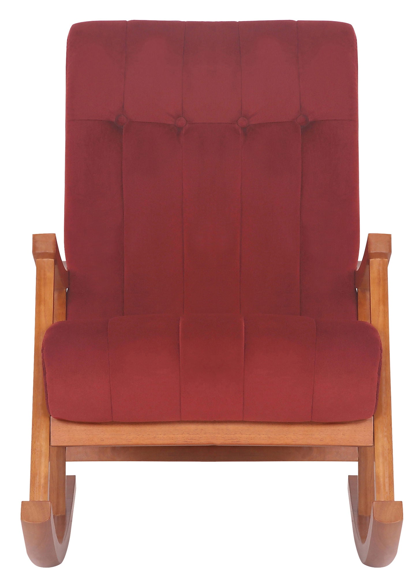 TPFLiving Schaukelstuhl Sarti Samt Gestell Kautschukholz Walnuss TPFLiving Schaukelstuhl Sarti Samt Gestell Kautschukholz Walnuss