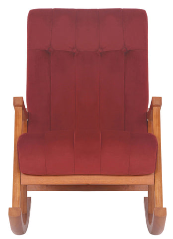 TPFLiving Schaukelstuhl Sarti Samt Gestell Kautschukholz Walnuss TPFLiving Schaukelstuhl Sarti Samt Gestell Kautschukholz Walnuss