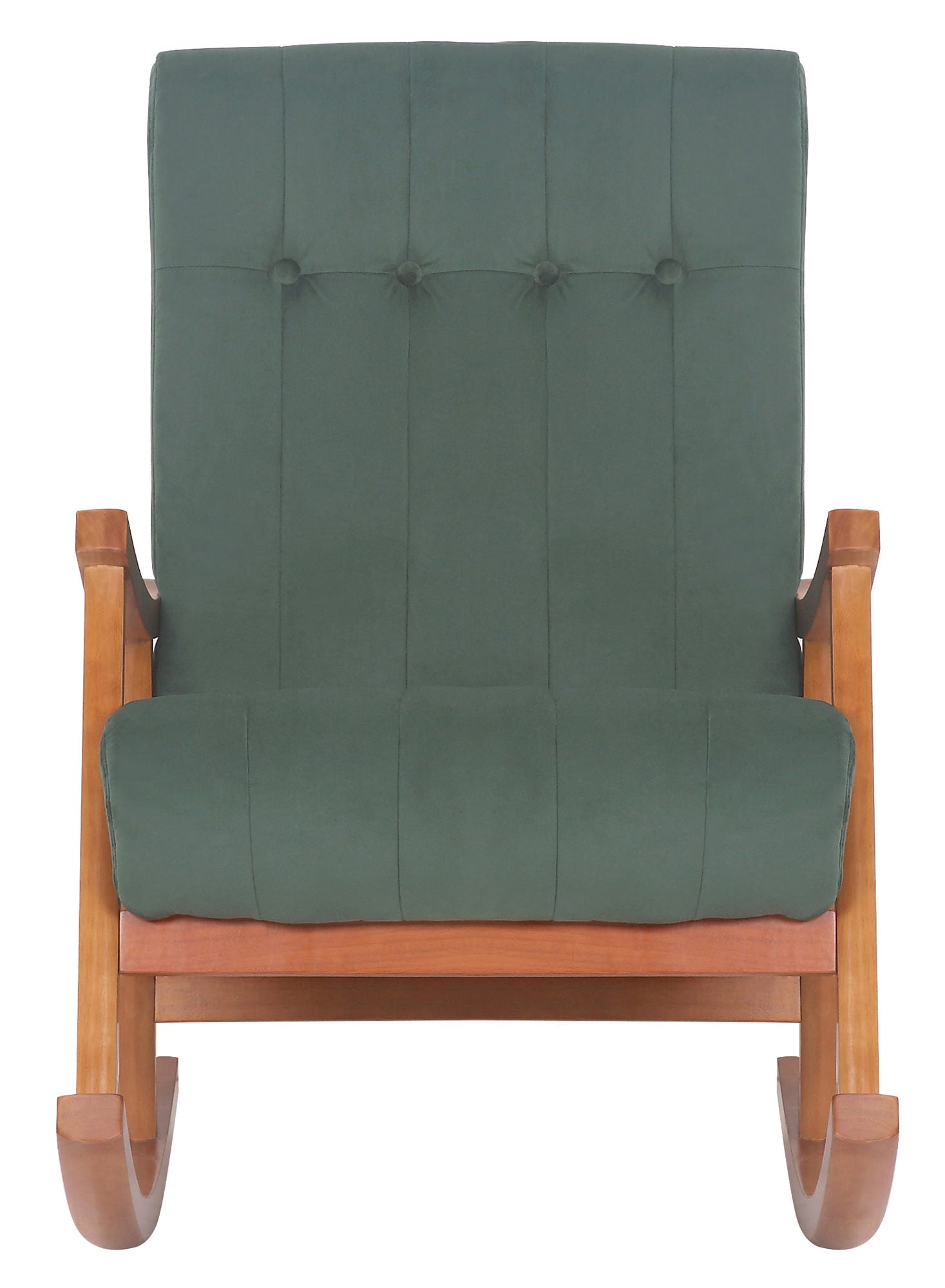 TPFLiving Schaukelstuhl Sarti Samt Gestell Kautschukholz Walnuss TPFLiving Schaukelstuhl Sarti Samt Gestell Kautschukholz Walnuss