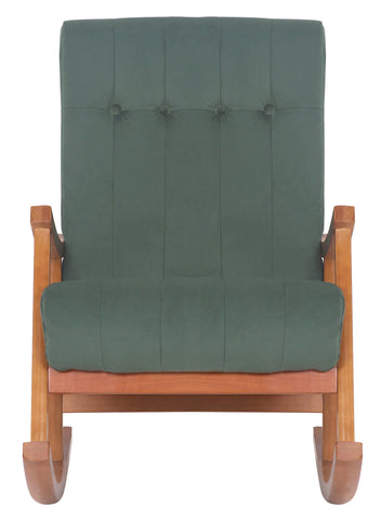 TPFLiving Schaukelstuhl Sarti Samt Gestell Kautschukholz Walnuss TPFLiving Schaukelstuhl Sarti Samt Gestell Kautschukholz Walnuss