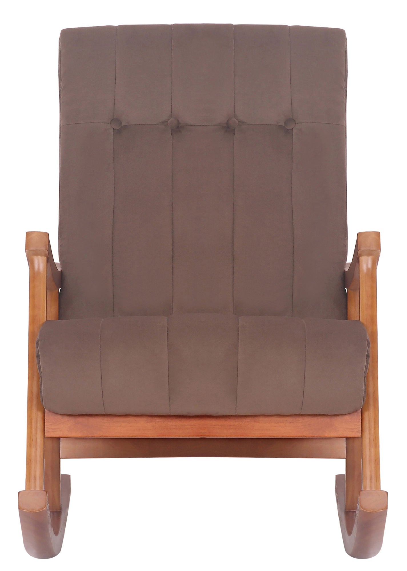 TPFLiving Schaukelstuhl Sarti Samt Gestell Kautschukholz Walnuss TPFLiving Schaukelstuhl Sarti Samt Gestell Kautschukholz Walnuss