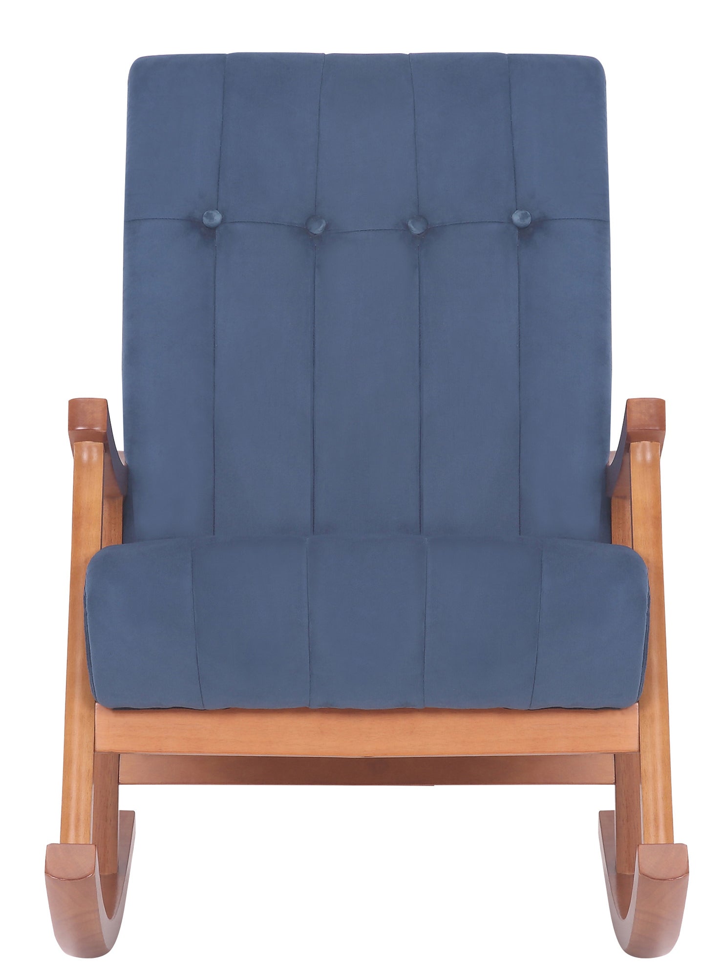 TPFLiving Schaukelstuhl Sarti Samt Gestell Kautschukholz Walnuss TPFLiving Schaukelstuhl Sarti Samt Gestell Kautschukholz Walnuss