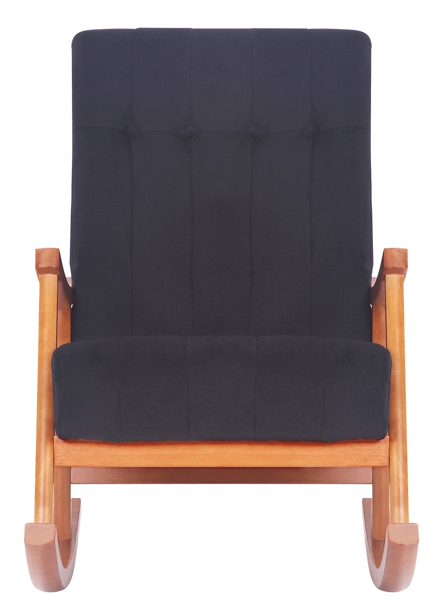 TPFLiving Schaukelstuhl Sarti Samt Gestell Kautschukholz Walnuss TPFLiving Schaukelstuhl Sarti Samt Gestell Kautschukholz Walnuss