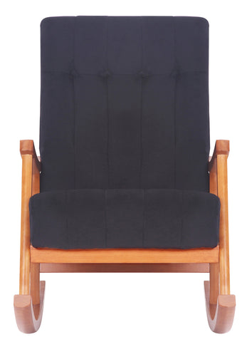 TPFLiving Schaukelstuhl Sarti Samt Gestell Kautschukholz Walnuss TPFLiving Schaukelstuhl Sarti Samt Gestell Kautschukholz Walnuss