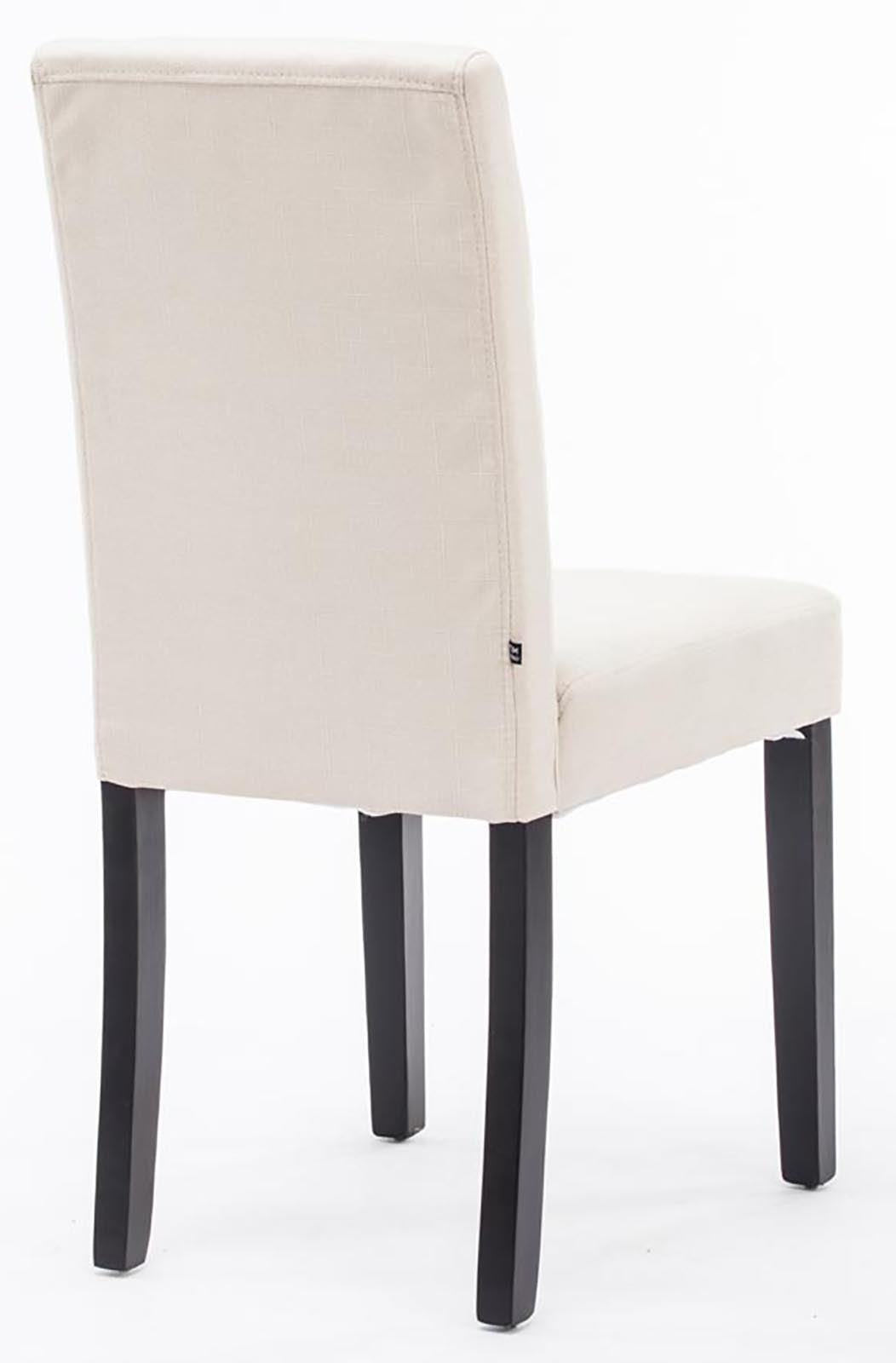 TPFLiving Esszimmerstuhl Ines Stoff Gestell Holz Schwarz TPFLiving Esszimmerstuhl Ines Stoff Gestell Holz Schwarz