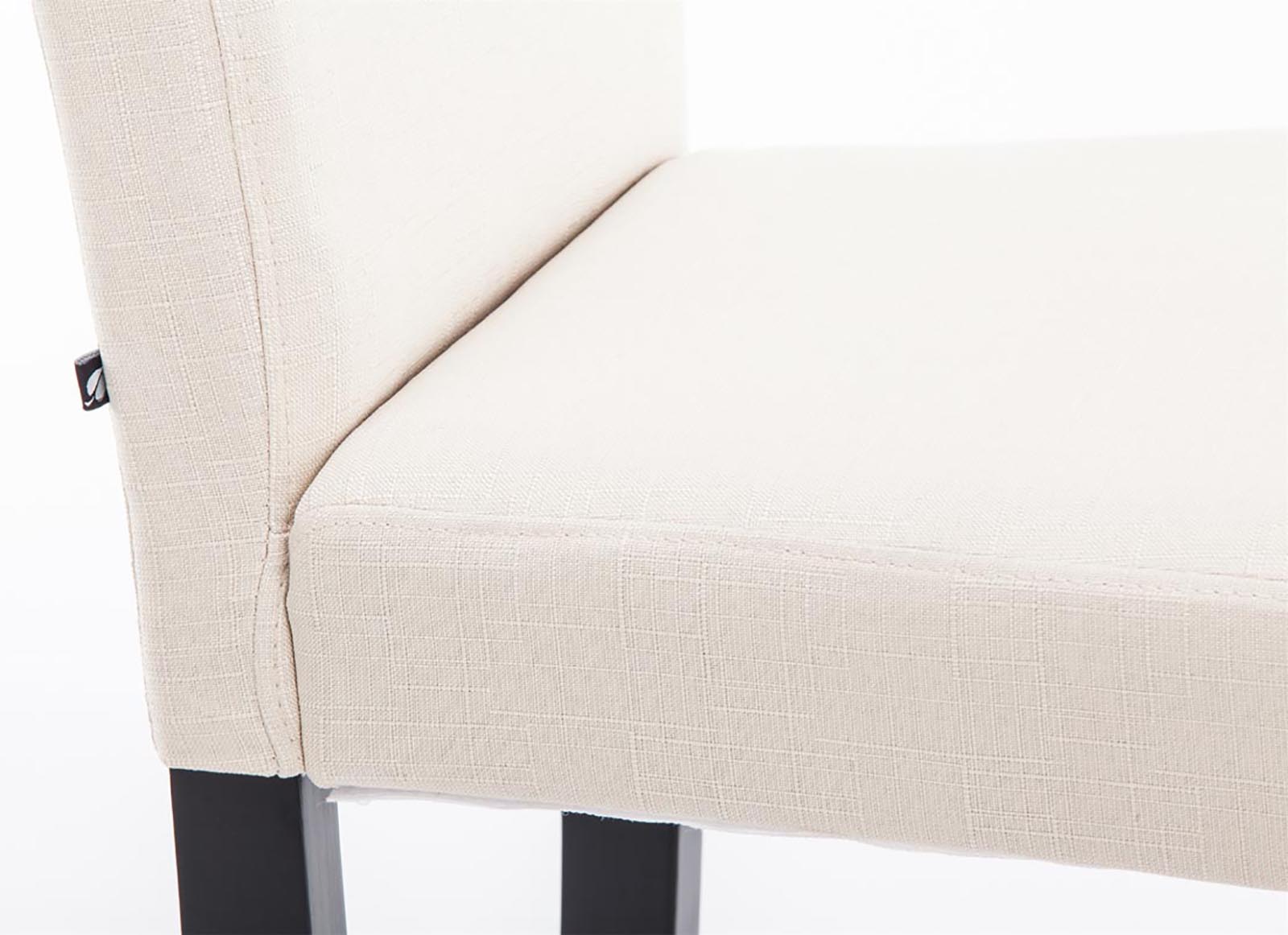 TPFLiving Esszimmerstuhl Ines Stoff Gestell Holz Schwarz TPFLiving Esszimmerstuhl Ines Stoff Gestell Holz Schwarz