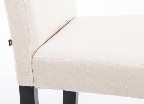 TPFLiving Esszimmerstuhl Ines Stoff Gestell Holz Schwarz TPFLiving Esszimmerstuhl Ines Stoff Gestell Holz Schwarz