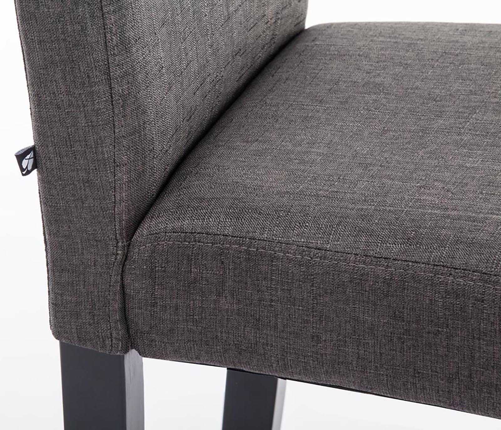 TPFLiving Esszimmerstuhl Ines Stoff Gestell Holz Schwarz TPFLiving Esszimmerstuhl Ines Stoff Gestell Holz Schwarz