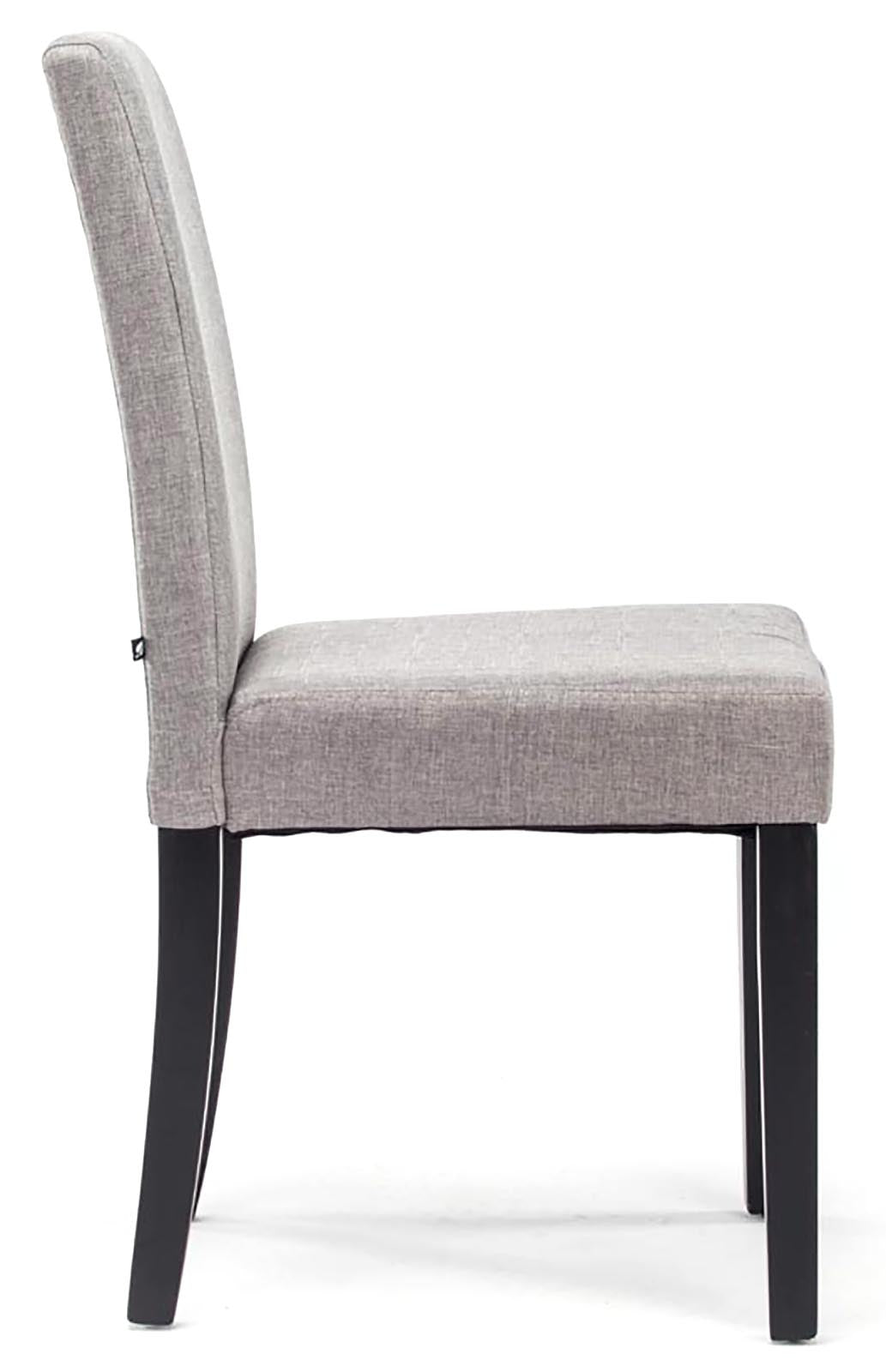 TPFLiving Esszimmerstuhl Ines Stoff Gestell Holz Schwarz TPFLiving Esszimmerstuhl Ines Stoff Gestell Holz Schwarz