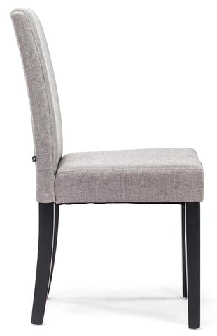 TPFLiving 2er Set Esszimmerstuhl Ines Stoff Gestell Holz Schwarz TPFLiving 2er Set Esszimmerstuhl Ines Stoff Gestell Holz Schwarz