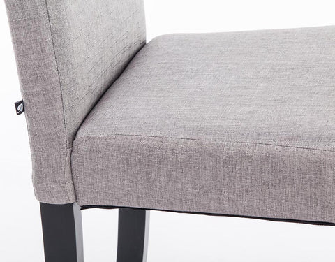 TPFLiving 2er Set Esszimmerstuhl Ines Stoff Gestell Holz Schwarz TPFLiving 2er Set Esszimmerstuhl Ines Stoff Gestell Holz Schwarz