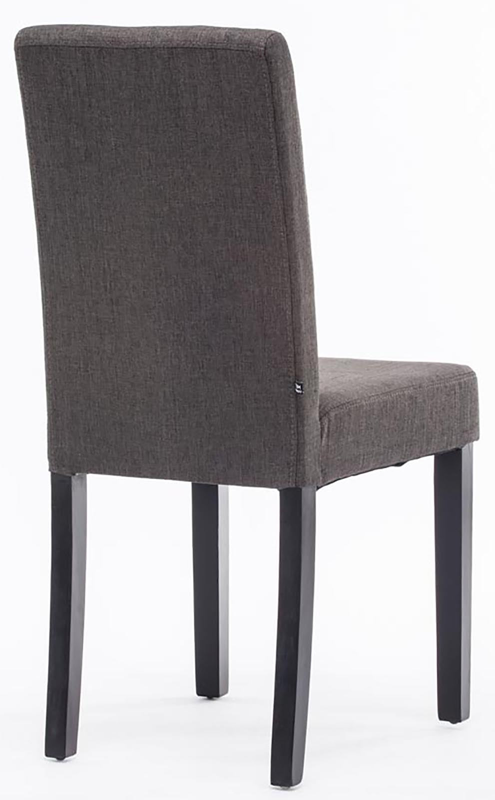 TPFLiving 2er Set Esszimmerstuhl Ines Stoff Gestell Holz Schwarz TPFLiving 2er Set Esszimmerstuhl Ines Stoff Gestell Holz Schwarz