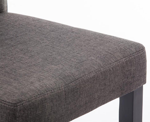 TPFLiving 2er Set Esszimmerstuhl Ines Stoff Gestell Holz Schwarz TPFLiving 2er Set Esszimmerstuhl Ines Stoff Gestell Holz Schwarz