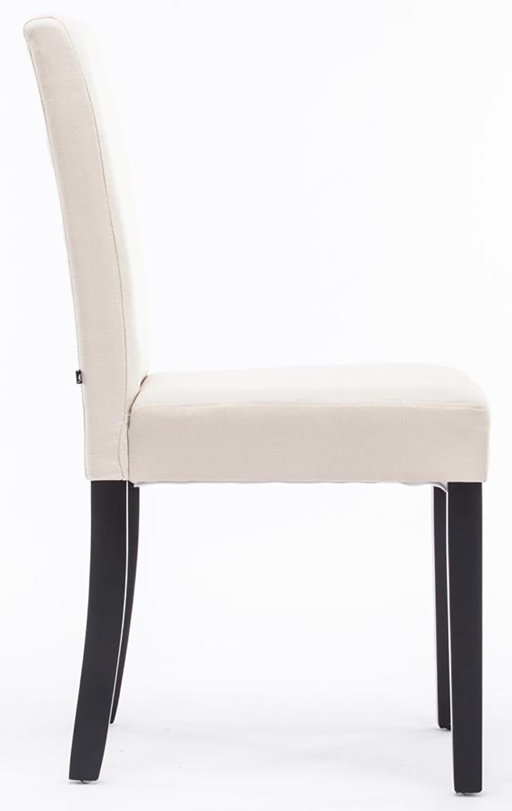 TPFLiving 2er Set Esszimmerstuhl Ines Stoff Gestell Holz Schwarz TPFLiving 2er Set Esszimmerstuhl Ines Stoff Gestell Holz Schwarz