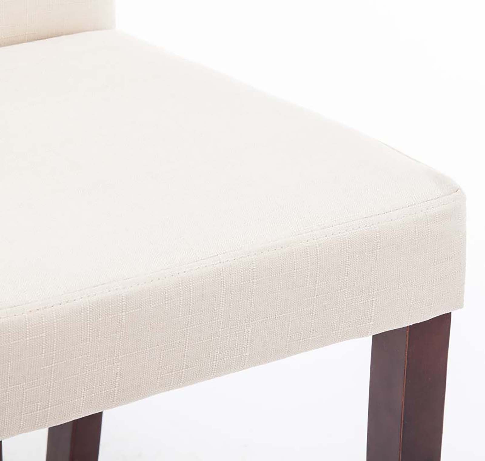 TPFLiving 4er Set Esszimmerstuhl Ines Stoff Gestell Holz Cappuccino TPFLiving 4er Set Esszimmerstuhl Ines Stoff Gestell Holz Cappuccino