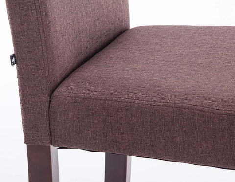 TPFLiving 4er Set Esszimmerstuhl Ines Stoff Gestell Holz Cappuccino TPFLiving 4er Set Esszimmerstuhl Ines Stoff Gestell Holz Cappuccino